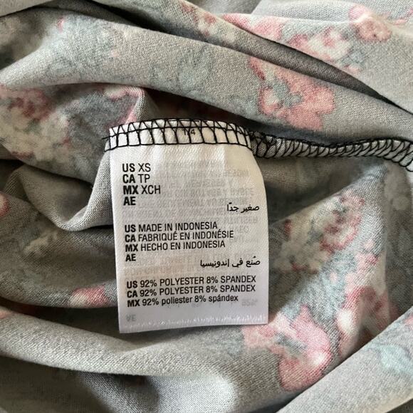 Charter Club Intimates Womens XS Black Floral Print Pajama Sleep Shirt Nightgown - Picture 7 of 8